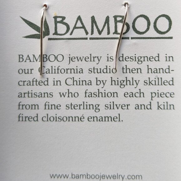 Dragonfly cloisonne enamel earrings - Picture 7 of 8